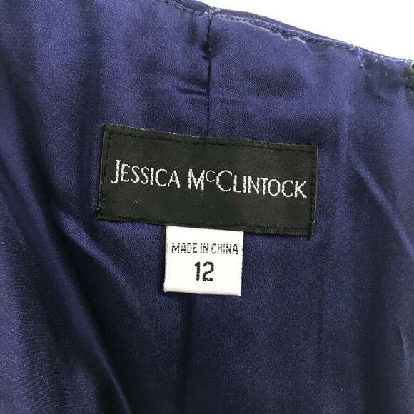 Jessica McClintock Strapless Cocktail Dress Purple - Picture 8 of 8